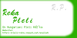 reka pleli business card